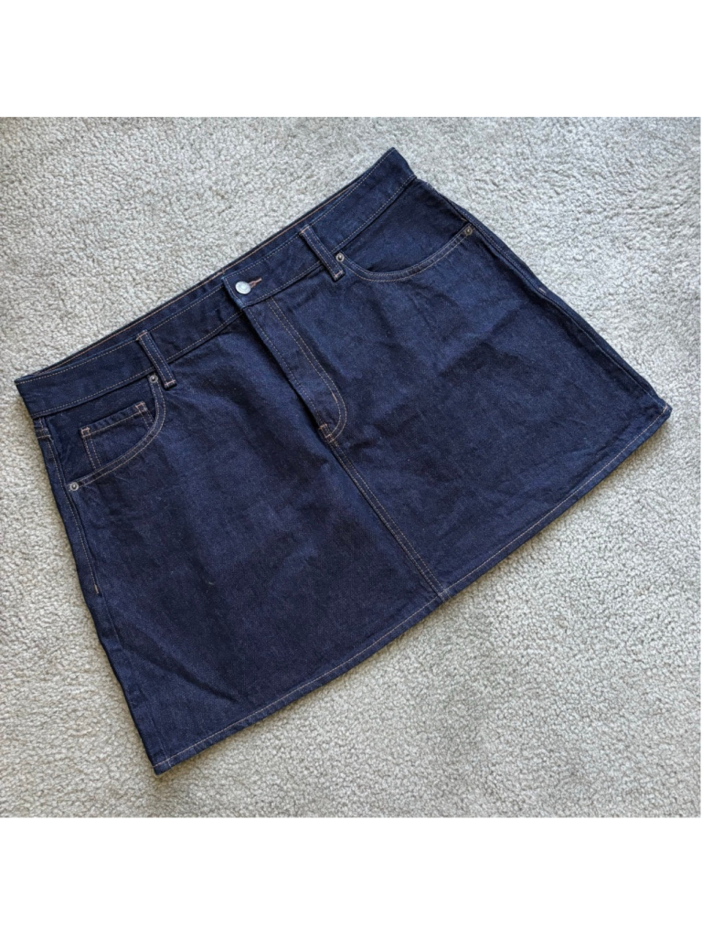 NWOT Old Navy Plus Dark Wash Denim High Rise Mini Skirt | Size 16